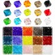 BALABEAD 목걸이 보석 만들기 크리스탈 유리 구슬 DIY 공예 4mm/15색(총 1500pcs)