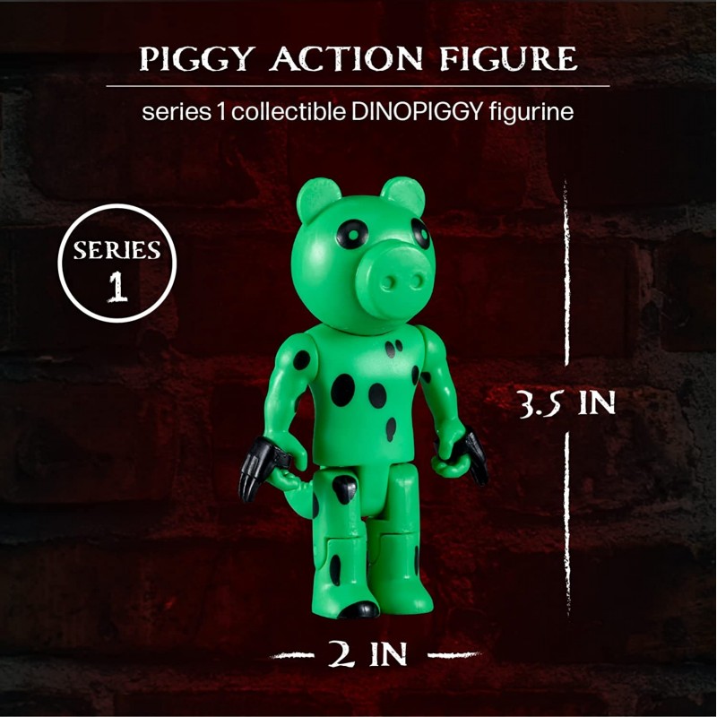 PIGGY 액션 피규어 - Dinopiggy Articulated Buildable 관절 조립 가능 시리즈 1 소장품