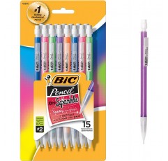 BIC Xtra-Sparkle 샤프 펜슬, 미디엄 포인트(0.7mm), 다채로운 배럴이 있는 재미있는 디자인, 15개