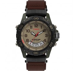 타이멕스 Timex 남성 T45181 원정 레진 콤보 브라운/그린 나일론 스트랩 시계