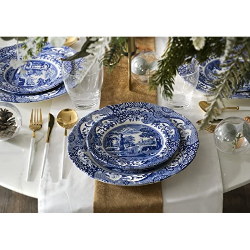 Spode 스포드 블루 이탈리안 런치 플레이트 4개 세트