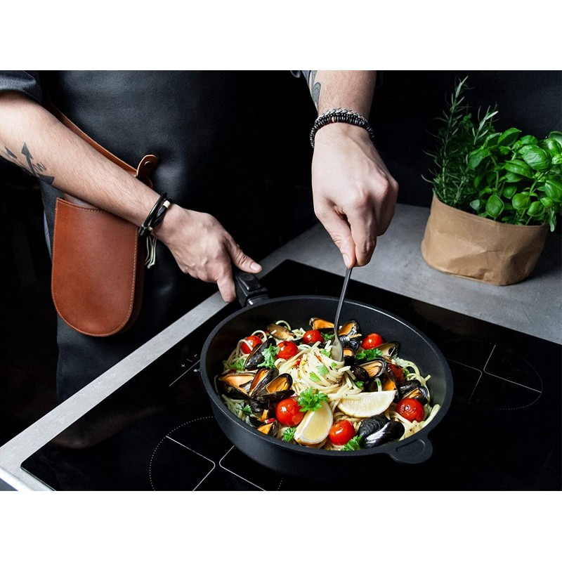 AMT Gastroguss 프라이팬 및 찜팬 직경 28cm 높이 7cm 주조 알루미늄