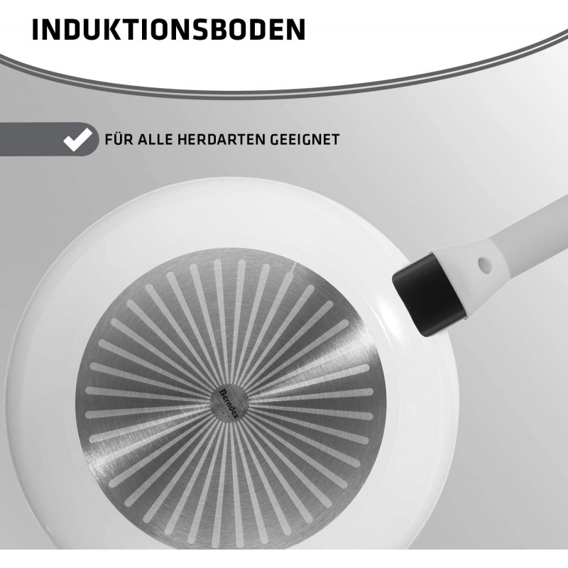 Berndes 베른데스 20cm 베지 인덕션 알루미늄 프라이팬 화이트