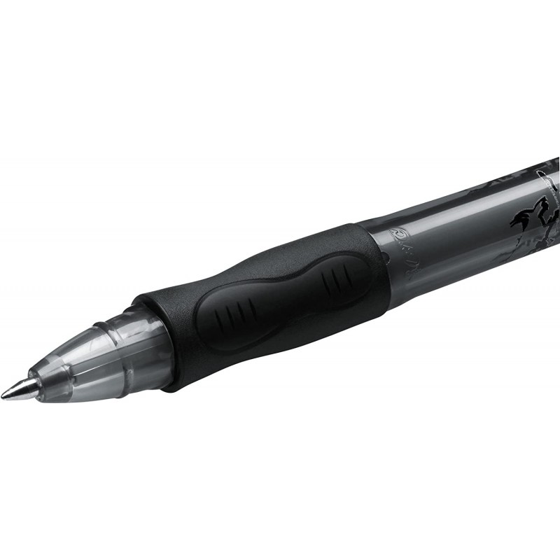 BIC Velocity 개폐식 볼펜, 미디엄 포인트(1.0mm), 블랙, 12개