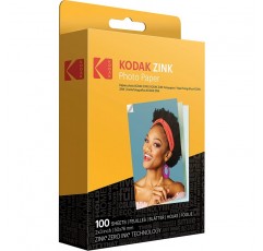 Kodak 코닥 2x3 고급 Zink 포토 용지(100매) Kodak PINTOMATIC, Kodak Smile 및 Step 카메라 및 프린터와 호환 가능