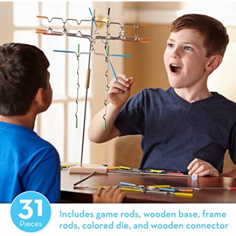 Melissa & Doug 멜리사 Suspend Family Game (31 pcs) - 와이어 밸런스 게임, 가족 게임 야간 활동