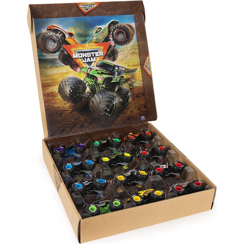 몬스터잼 Monster Jam 공식 1:64 스케일 다이캐스트 몬스터 트럭 12팩, 아마존 독점