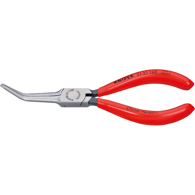 크니펙스 KNIPEX 니들 노즈 그립 플라이어 구부러진 팁 160MM (31 21 160)