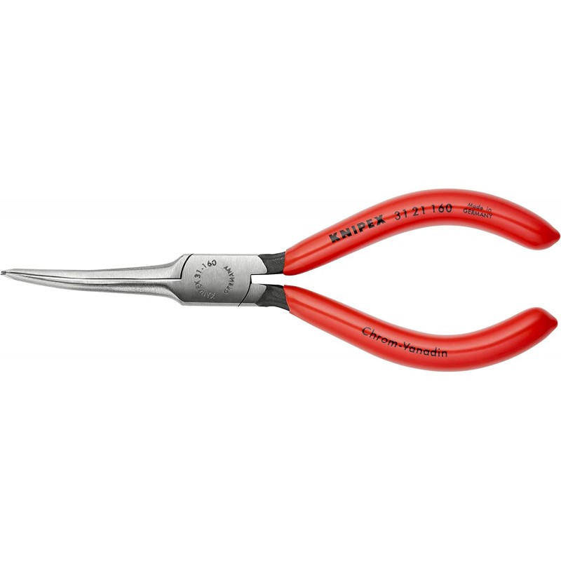 크니펙스 KNIPEX 니들 노즈 그립 플라이어 구부러진 팁 160MM (31 21 160)