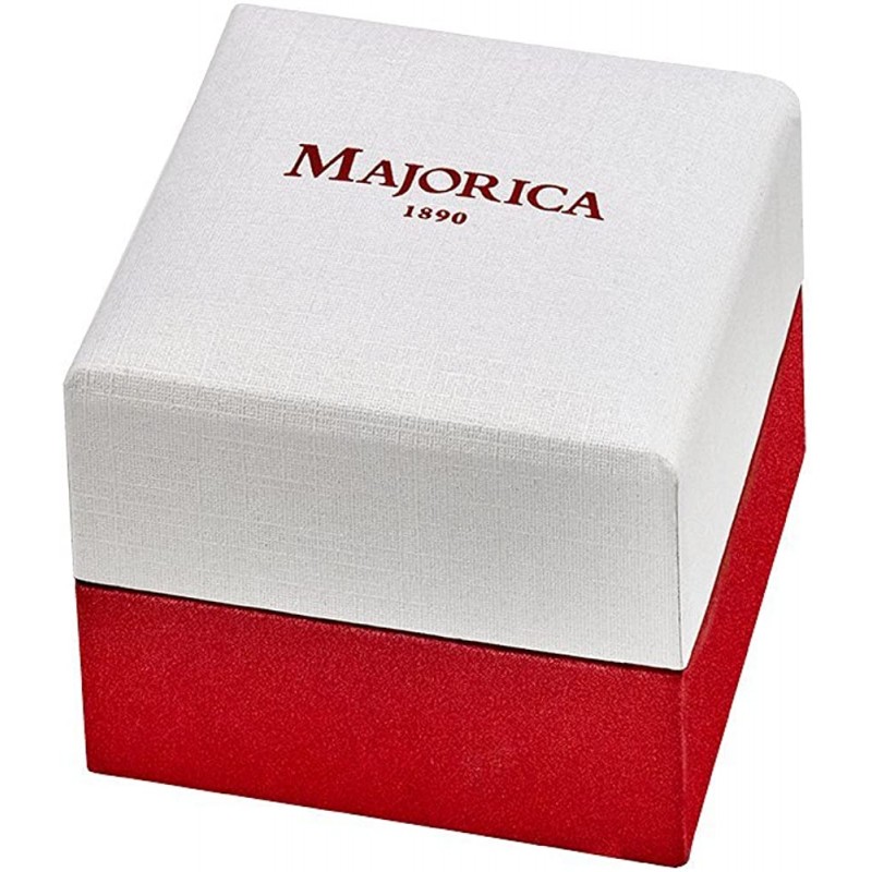Majorica 귀걸이 포스트 이어링 10mm 화이트 진주 및 큐빅 지르코니아 스털링 실버