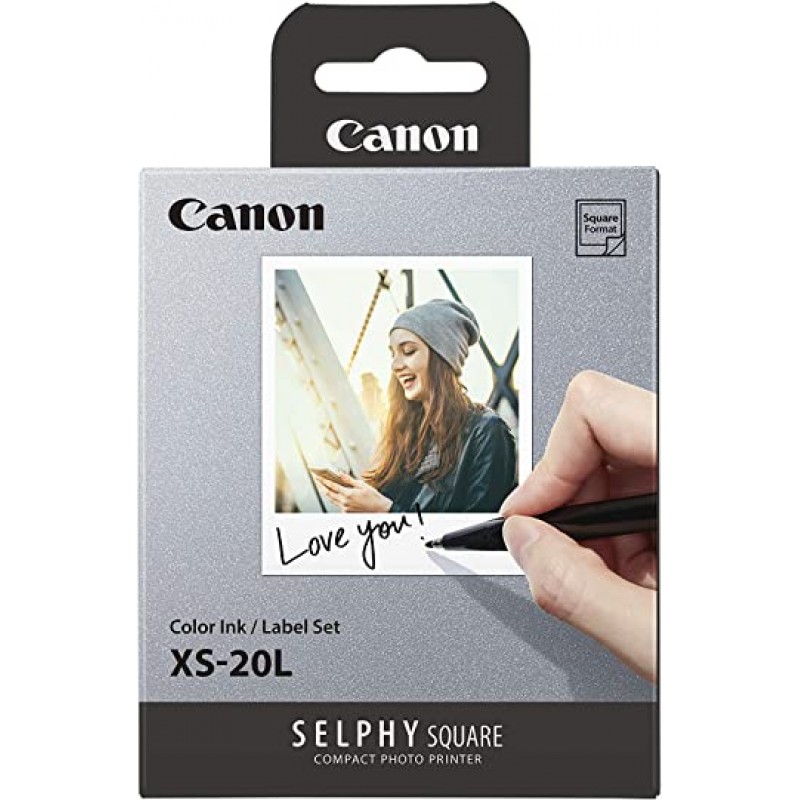 Canon SELPHY SQUARE QX10 용 컬러 ​​잉크 / 라벨 세트 XS-20L