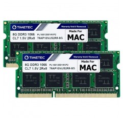 Timetec Hynix IC 16GB Kit(2x8GB) Mac용 DDR3 PC3-8500 1066MHz Apple 전용 확장 메모리(2x8GB)