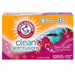 ARM & HAMMER 섬유 유연제 시트, 열대 낙원, 100ct