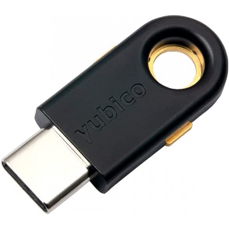 YUBICO YubiKey 5C - 2단계 인증 USB 보안 키 USB-C 포트에 적합 - FIDO 인증, 온라인 계정 보호