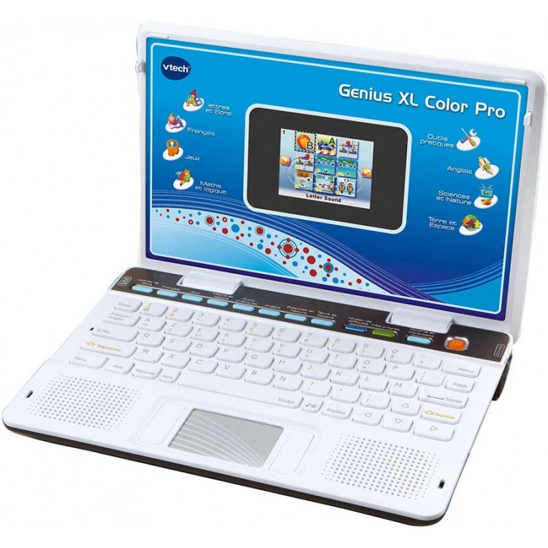 VTech GENIUS XL 어린이 교육용 컴퓨터 QWERTY 키보드 6세 이상 FR버전
