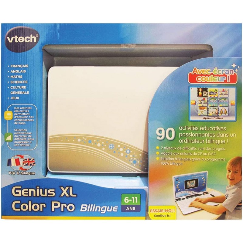 VTech GENIUS XL 어린이 교육용 컴퓨터 QWERTY 키보드 6세 이상 FR버전