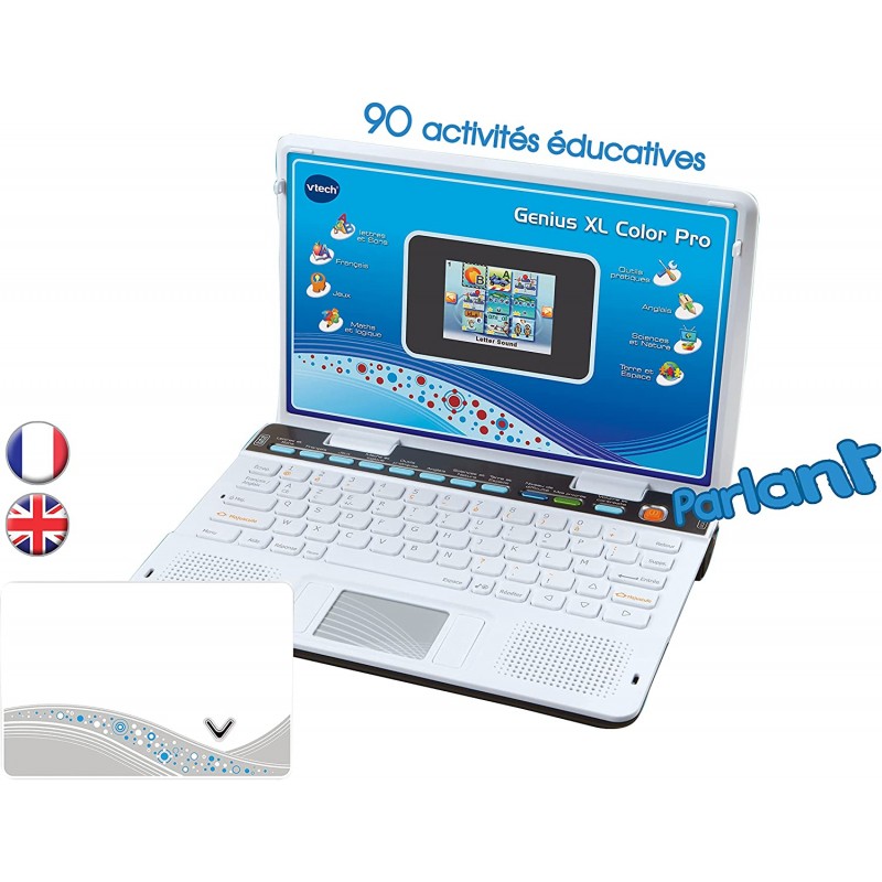 VTech GENIUS XL 어린이 교육용 컴퓨터 QWERTY 키보드 6세 이상 FR버전