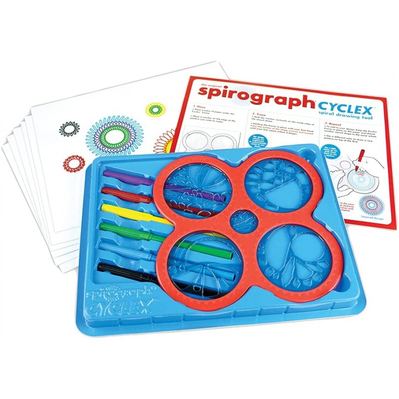 Spirograph 스피로그래프 그림 그리기 디자인 드로잉 도구 89피스 세트