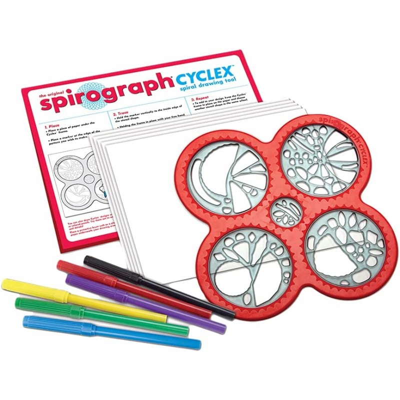 Spirograph 스피로그래프 그림 그리기 디자인 드로잉 도구 89피스 세트