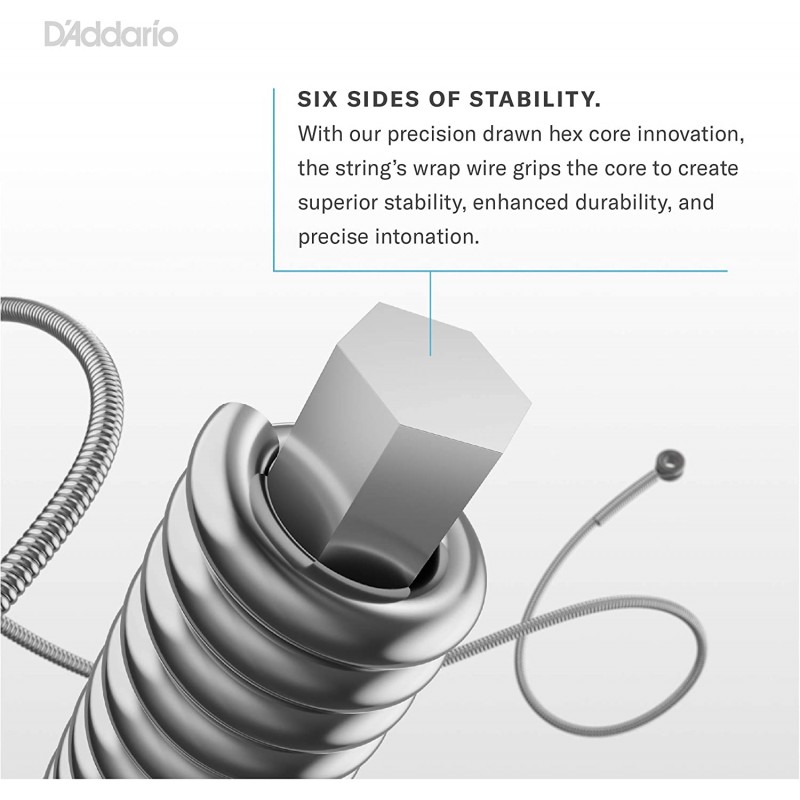 D'Addario 베이스 기타 현 - XL 니켈 베이스 현 - EXL220TP - 강력한 내구성 - 4현 베이스 기타용 - 40-95 슈퍼 라이트, 롱 스케일, 2pack