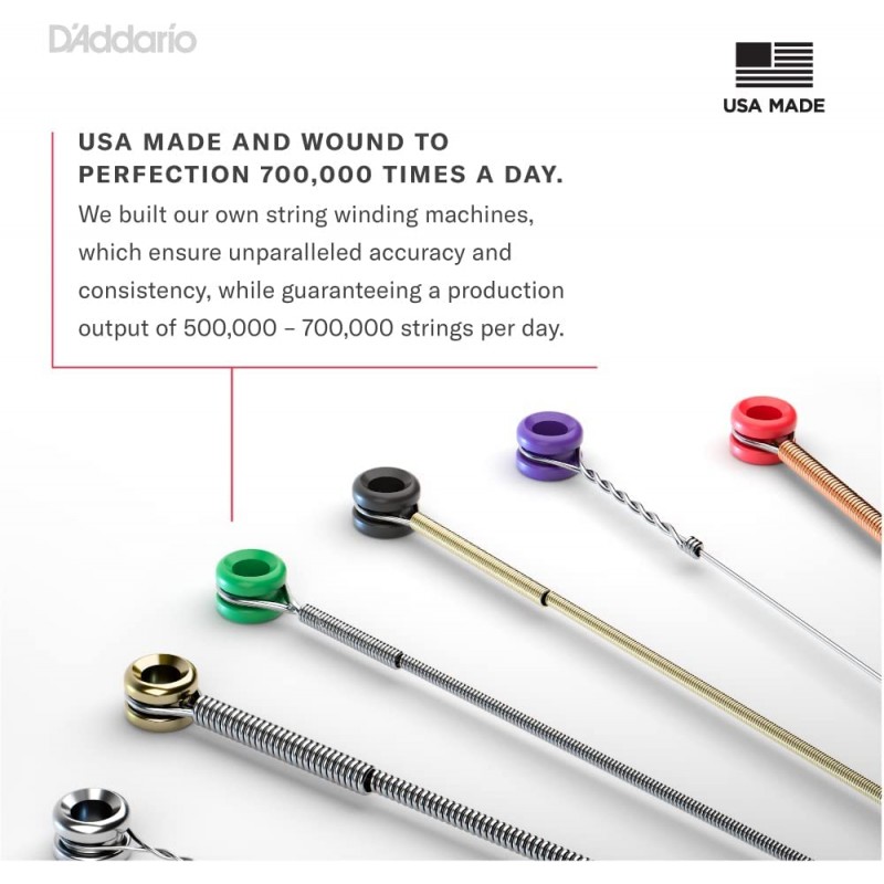 D'Addario 베이스 기타 현 - XL 니켈 베이스 현 - EXL220TP - 강력한 내구성 - 4현 베이스 기타용 - 40-95 슈퍼 라이트, 롱 스케일, 2pack