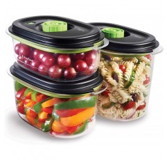 FoodSaver 보존 양념 진공 용기 700 밀리리터, 1.2L 및 1.8L 3개(1팩)