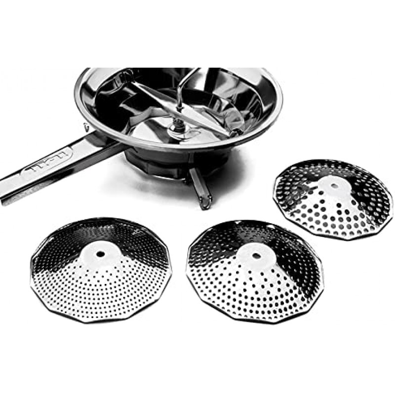 IBILI Food Mill 3 교체 가능한 디스크 스테인리스 스틸, 금속, 24cm