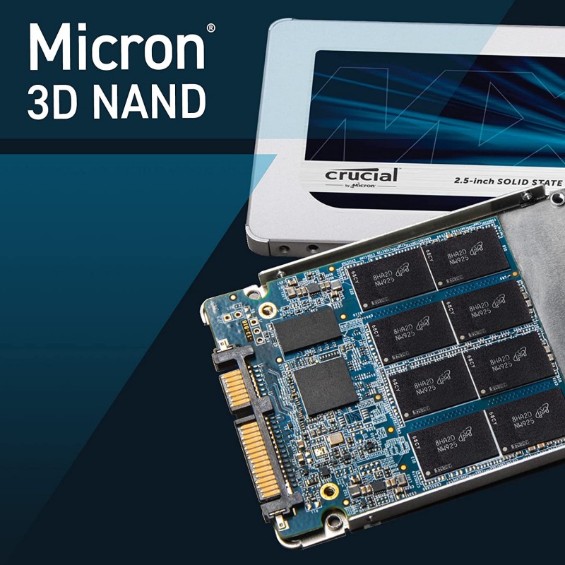 Crucial MX500 500GB 3D NAND SATA 2.5인치 내장 SSD, 최대 560MB/s - CT500MX500SSD1(Z)