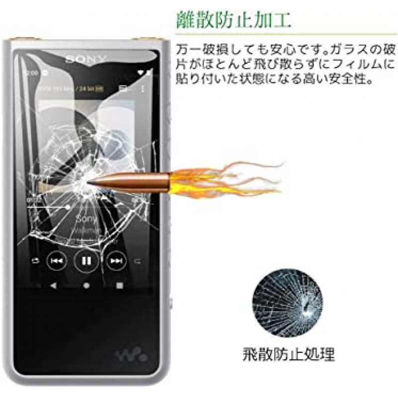 ‎cxybgfv Sony walkman NW-ZX500 / NW-ZX507 유리강화 보호 필름 2장