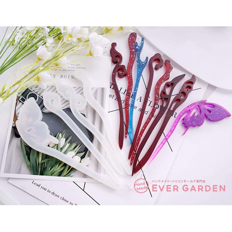 【Ever garden】  나비모양 캔자시  비녀 8개 세트 키트 도구