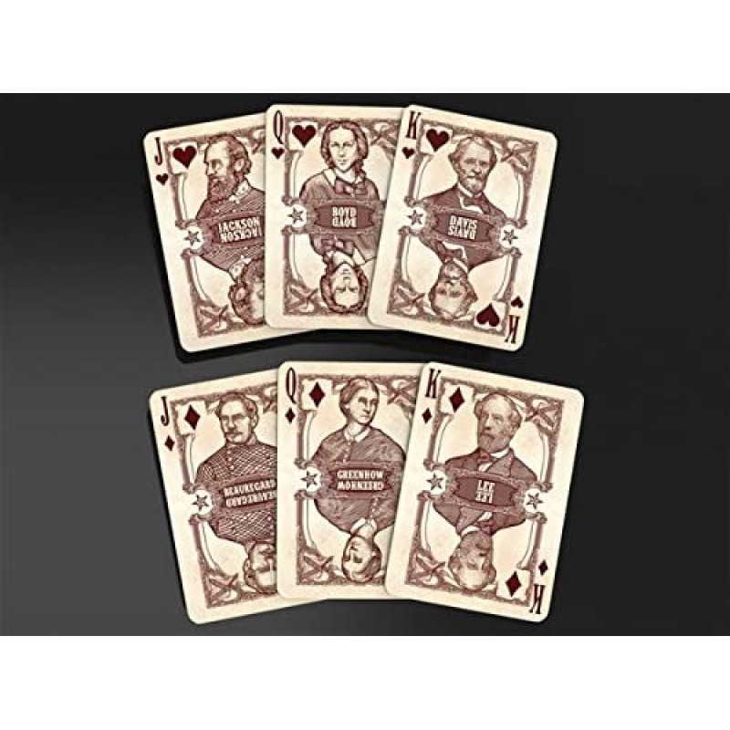 US playing card Co - Trick의 자전거 남북 전쟁 덱(빨간색)