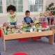 KidKraft 폭포산 우드 기차 놀이세트 120Pieces, 보관함 3개