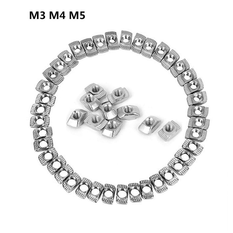 150 조각 20 시리즈 T너트 M3 M4 M5 슬롯 너트 해머 헤드 알루미늄 프로파일용 구색 키트
