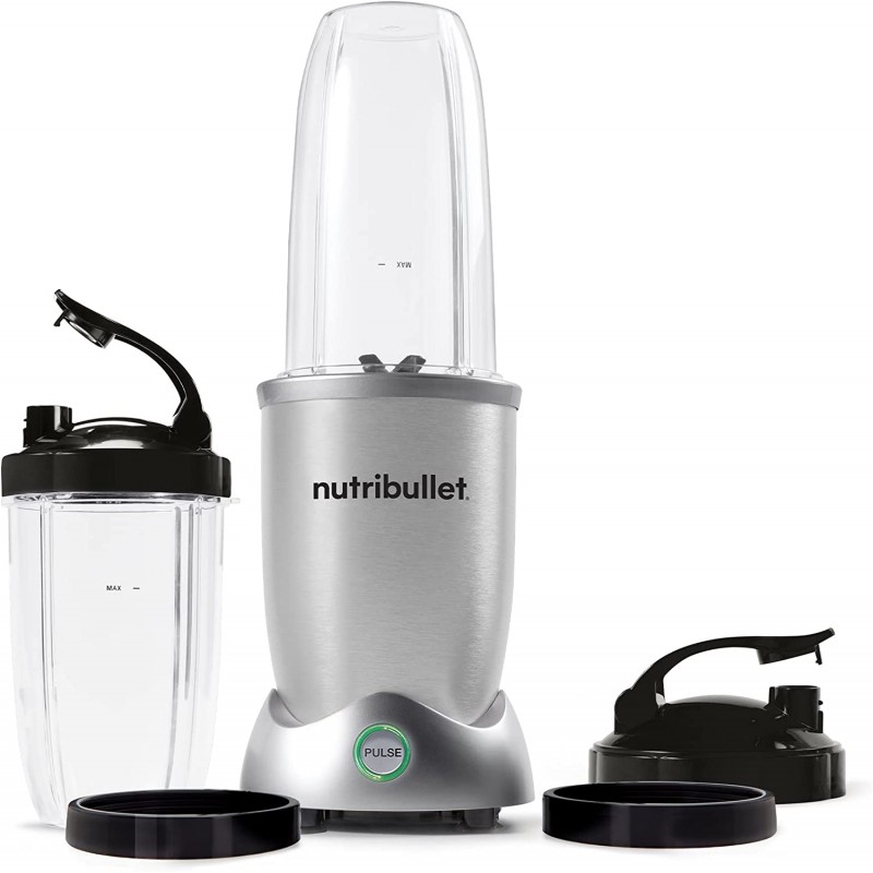 NutriBullet 싱글 서브 블렌더, 여행용 컵 포함, N12-1001 회색 10피스