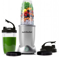 NutriBullet 싱글 서브 블렌더, 여행용 컵 포함, N12-1001 회색 10피스