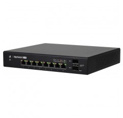 Ubiquiti EdgeSwitch 8, SFP 포함 8포트 관리형 PoE+ 기가비트 스위치, 150W(ES-8-150W), 흰색