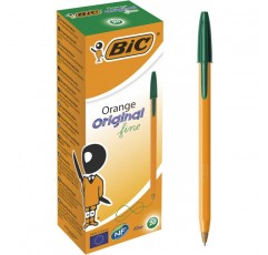 BIC 오렌지 오리지널 볼펜 0.8mm 20개입 그린 Cristal Fine Ball Pen