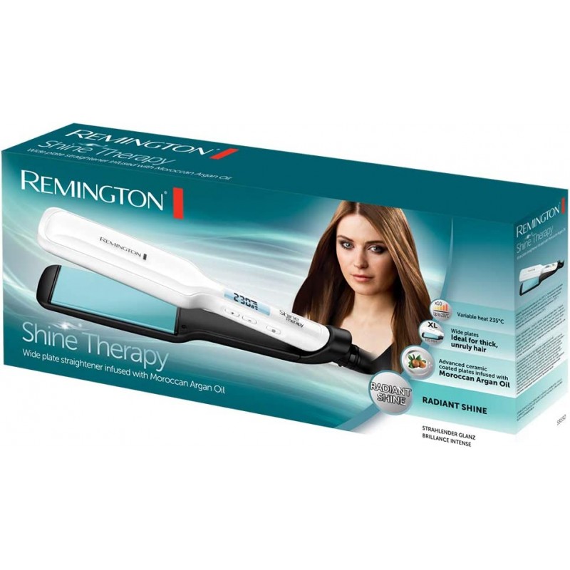 Remington 레밍턴 헤어 스트레이트너 와이드 샤인 테라피 S8550