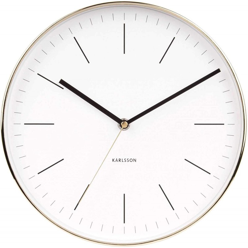 Karlsson Minimal Clock 벽시계 스틸 원 사이즈 화이트