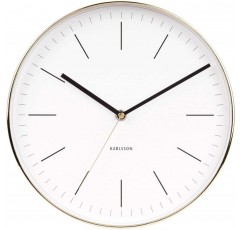 Karlsson Minimal Clock 벽시계 스틸 원 사이즈 화이트