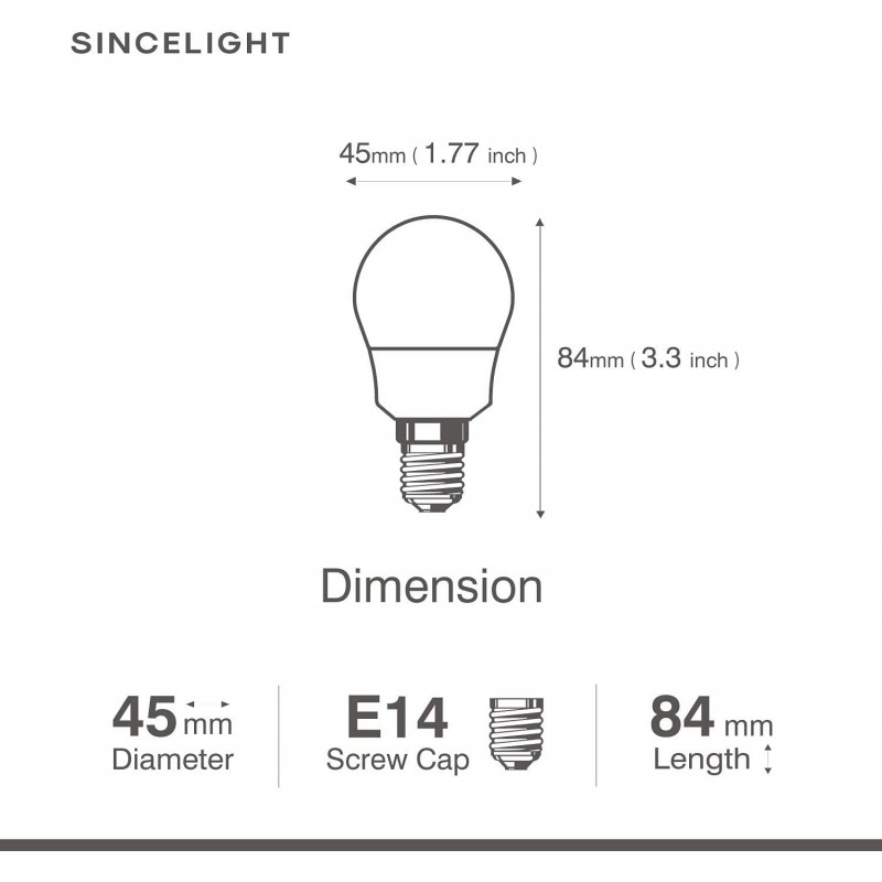 SINCELIGHT RA92 5W(500루멘) 50W 할로겐 뉴트럴 화이트(4000K) 밝기 조절 불가 LED 전구 6개 팩