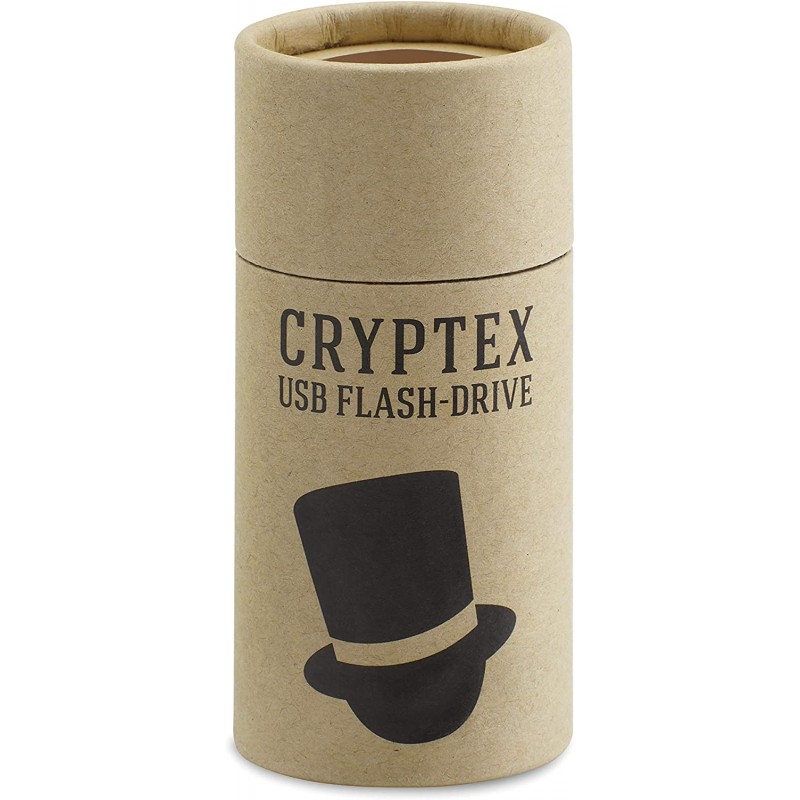 Cryptex USB 플래시 드라이브 고유 코드 보호 최대 32GB 저장 황동 색상 휴대용