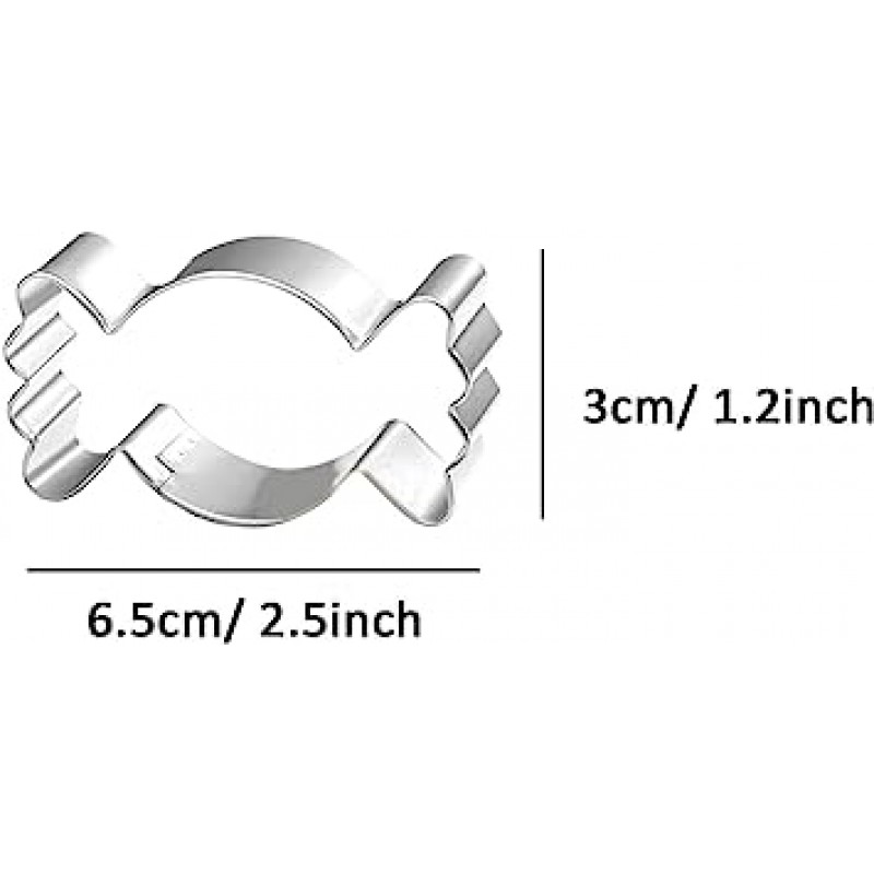 WJSYSHOP 포장 사탕 모양 쿠키 커터