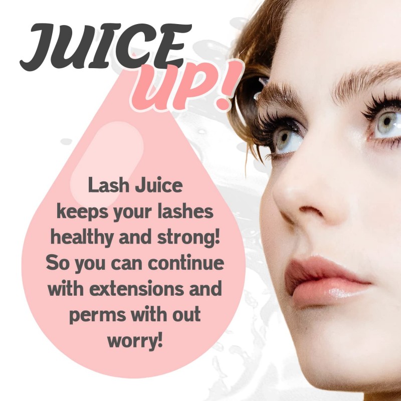 Amber Lash의 래쉬 주스, 3-in-1 코팅 에센스 및 속눈썹용 실란트 및/또는 리프트 펌(블랙)