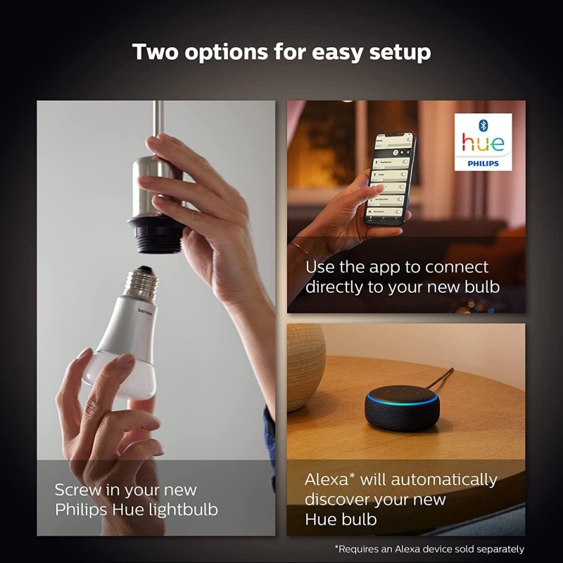 Philips Hue 필립스 휴 LED 스마트 전구 양초 470루멘 5.5W 화이트 2팩