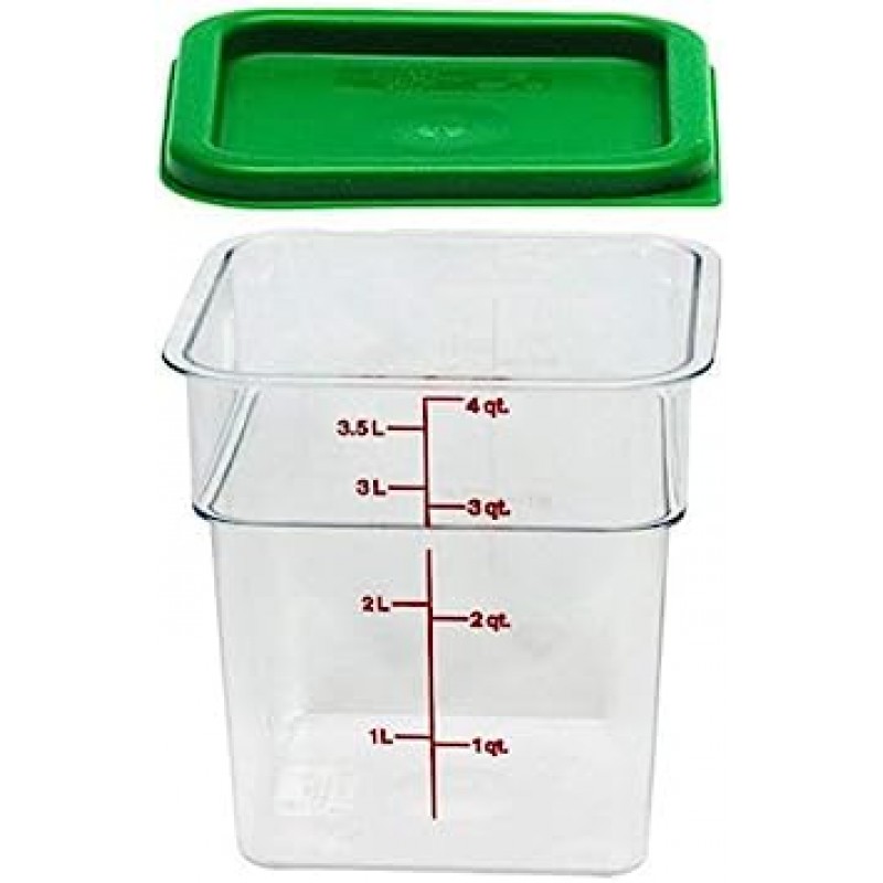 Cambro 폴리탄산염 정연한 음식 저장 그릇 뚜껑을 가진 3.5리터 - 2개 팩