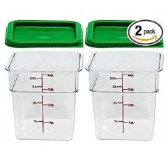 Cambro 폴리탄산염 정연한 음식 저장 그릇 뚜껑을 가진 3.5리터 - 2개 팩