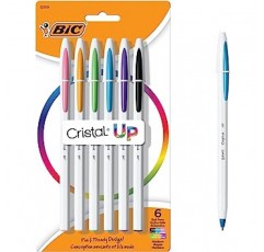 BIC Cristal Up 볼펜, 미디엄 포인트(1.2mm) 6개