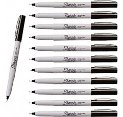 Sharpie Permanent Markers, 울트라 파인 포인트, 블랙, 12개