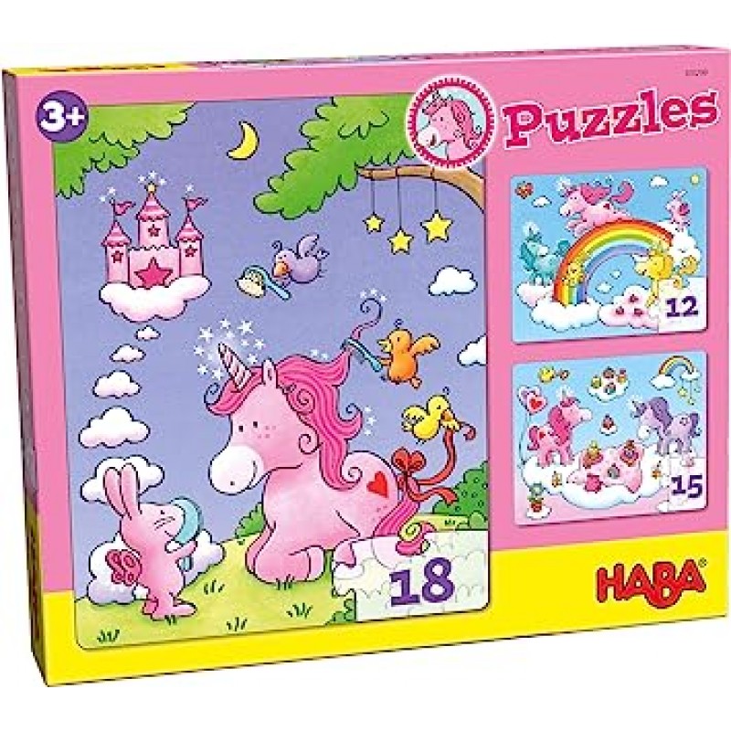 HABA 하바 300299 - 럭키 글리터 유니콘 직소 퍼즐